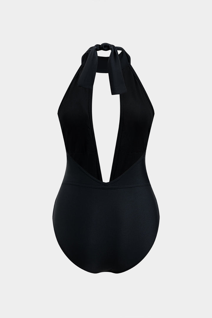 Nakış Detaylı Büzgülü Bağlamalı Sırt Dekolteli Bodysuit