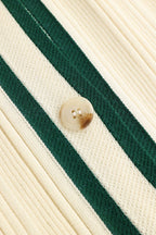 Kontrast Kenarlı Düğmeli Örme maksi Elbise