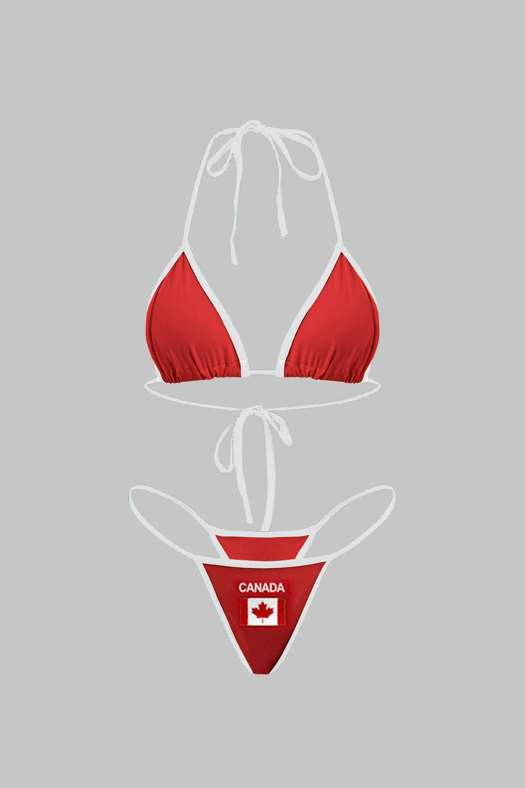 Nakışlı Kontrast Bikini Takımı