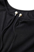 Derin V Yaka İncili Detaylı Uzun Kollu maksi Elbise