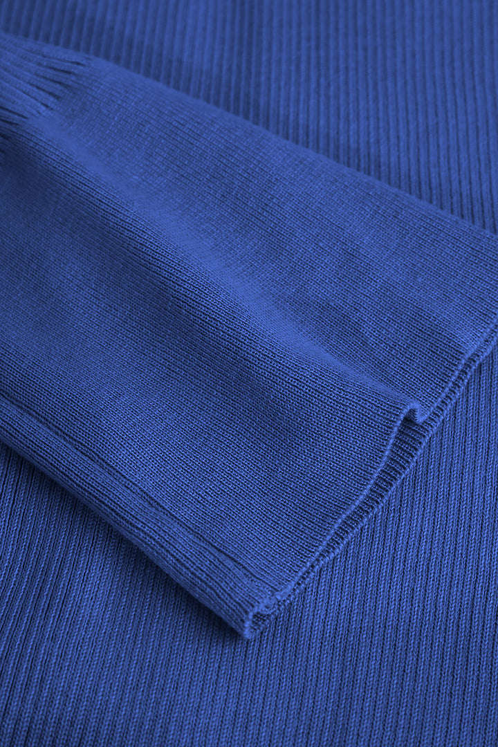 Kolları Nervürlü Düğmeli maksi Elbise