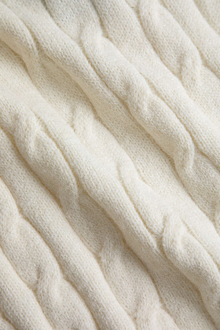 Örgü Patchwork Denim Uzun Kollu Üst