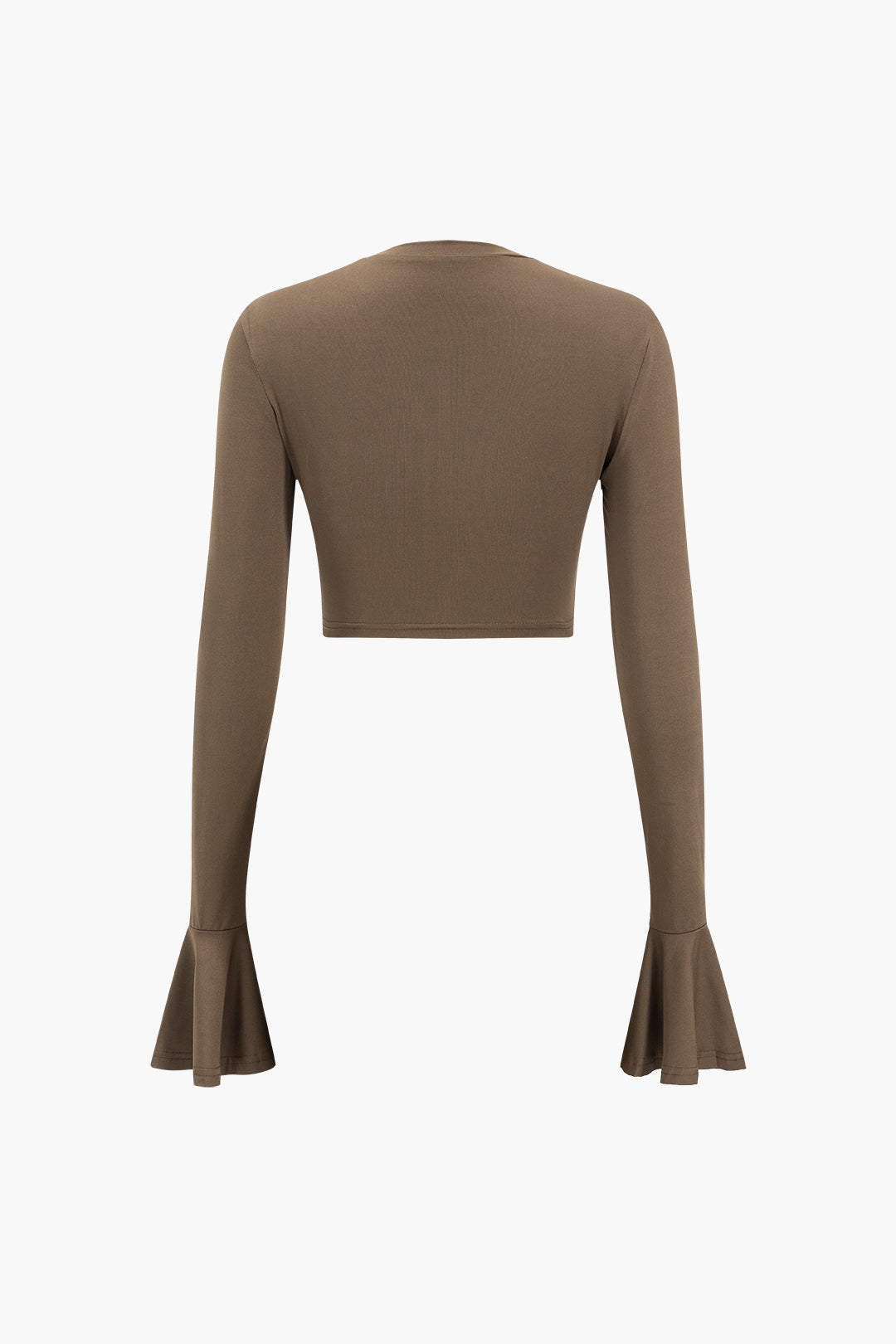 Fırfırlı Uzun Kollu Üst Ve Kloş Pantolon Takım