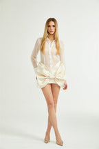 Élodie şeffaf mini elbise