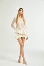 Élodie şeffaf mini elbise