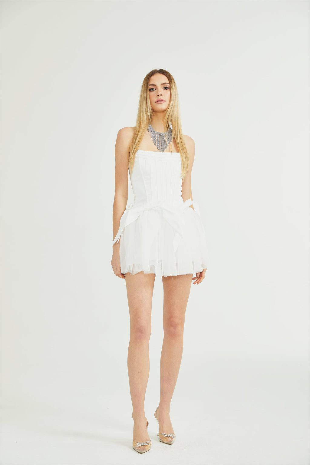 Joséphine tül mini elbise