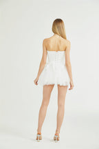 Joséphine tül mini elbise