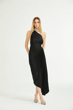 Sandrine asimetrik maksi elbise