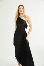 Sandrine asimetrik maksi elbise