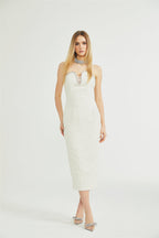 Madeleine tüvit midi elbise