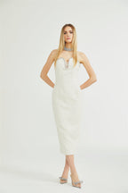 Madeleine tüvit midi elbise