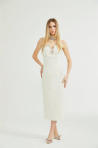 Madeleine tüvit midi elbise