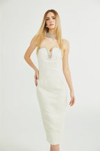 Madeleine tüvit midi elbise