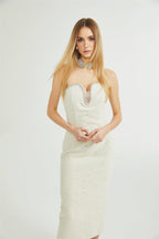 Madeleine tüvit midi elbise