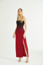 Roxane efektli midi elbise