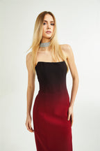 Roxane efektli midi elbise