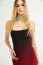 Roxane efektli midi elbise