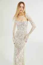 Valérie örgü maksi elbise