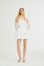 Cyrielle dantel mini elbise