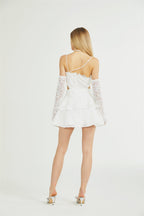 Cyrielle dantel mini elbise