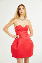 Laure dış omuz mini elbise