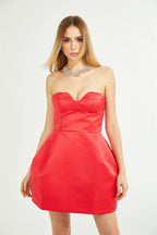 Laure dış omuz mini elbise