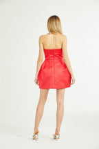 Laure dış omuz mini elbise