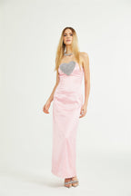 koriga kristal midi elbise