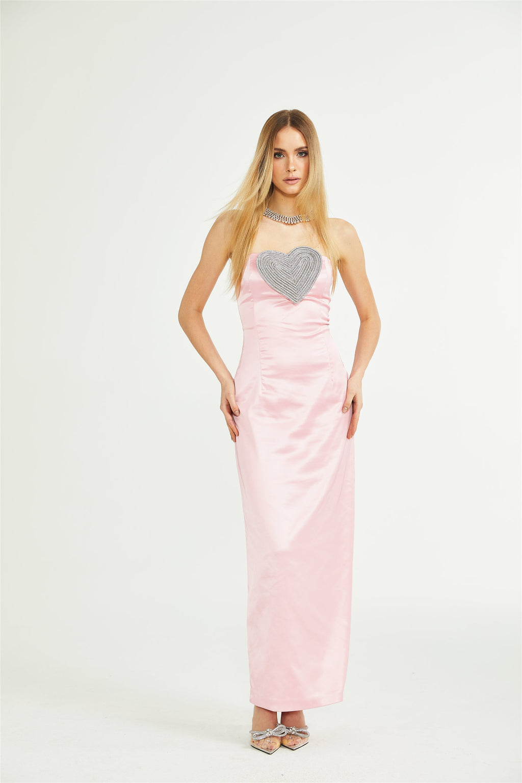 koriga kristal midi elbise