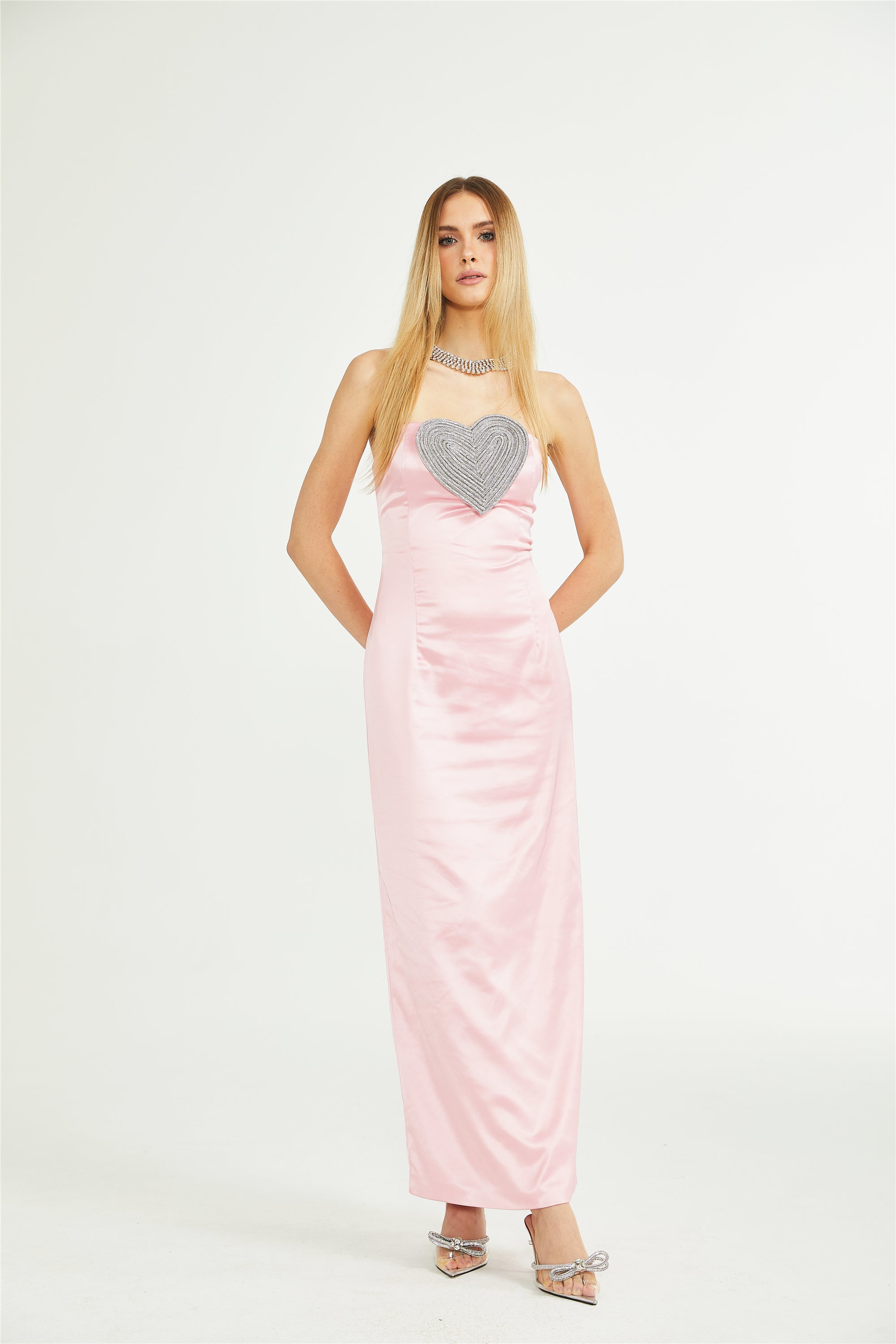 koriga kristal midi elbise