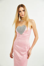 koriga kristal midi elbise