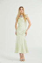 Céleste kloş midi elbise