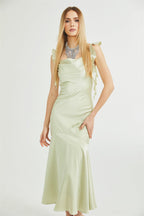 Céleste kloş midi elbise