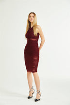 Renée dantelli midi elbise