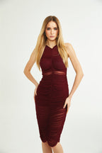 Renée dantelli midi elbise