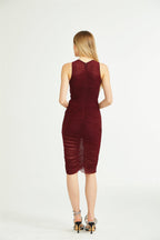 Renée dantelli midi elbise