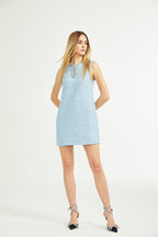 Émilie tüvit mini elbise