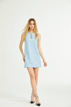 Émilie tüvit mini elbise