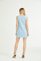 Émilie tüvit mini elbise