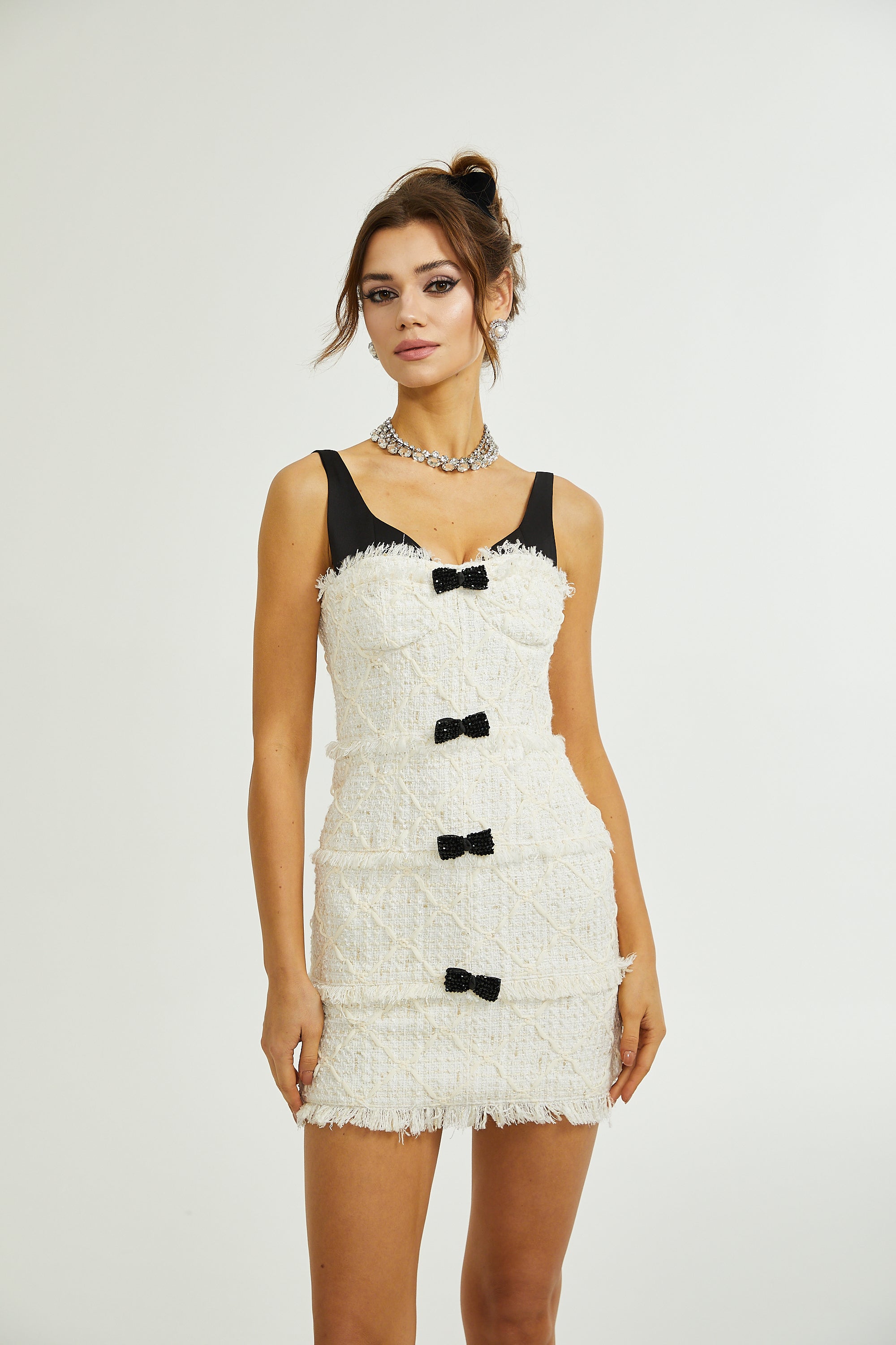 Cyrielle fiyonk mini elbise