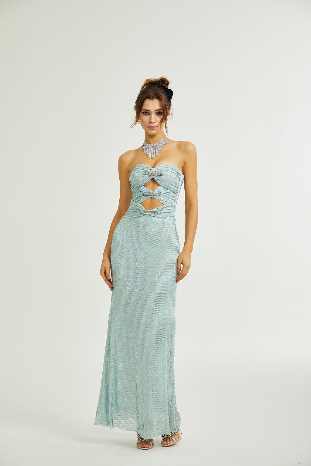 Sebille fiyonk maksi elbise