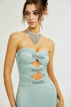 Sebille fiyonk maksi elbise