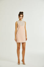 Cesca kolsuz mini elbise