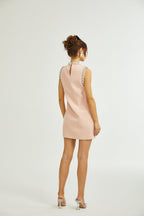 Cesca kolsuz mini elbise