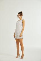 Raquel süslemeli mini elbise