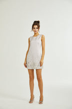 Raquel süslemeli mini elbise