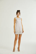 Raquel süslemeli mini elbise