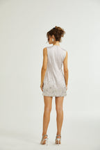 Raquel süslemeli mini elbise