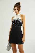 Octavia süslemeli mini elbise