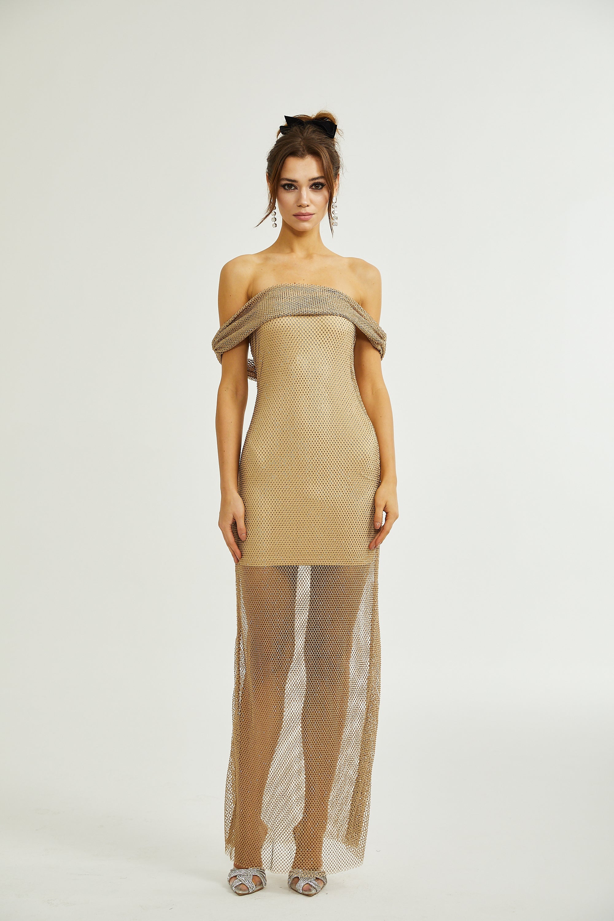 Lourdes maksi elbise